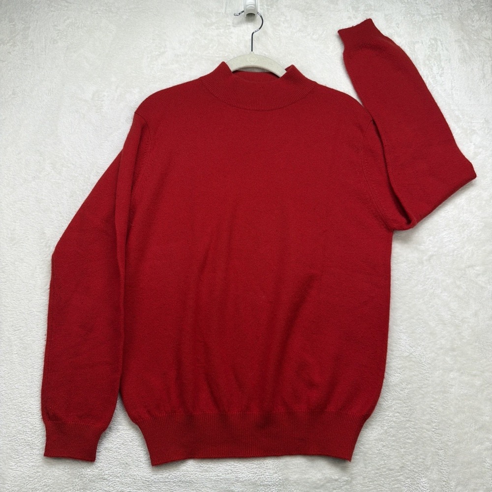 Charter‎ Club 100% Cashmere Mock Neck Sweater Women's S Red Long Sleeve